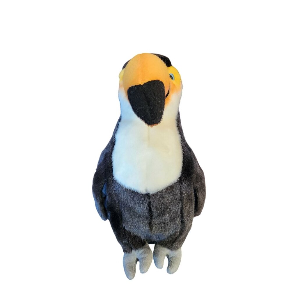 Wildlife Artists Plush Toucan Stuffed Animal 12" Black White Yellow Soft Toy Kid